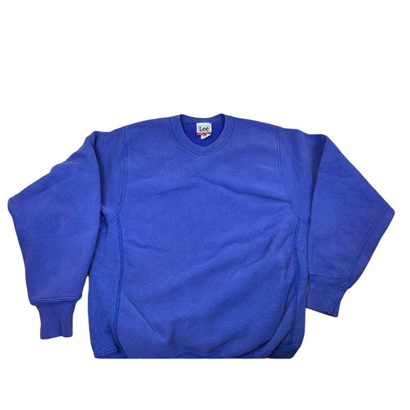 Vintage Lee Cross Grain Blank Yellow Crewneck Sweatshirt Size XXL Reverse Weave - Picture 5 of 7